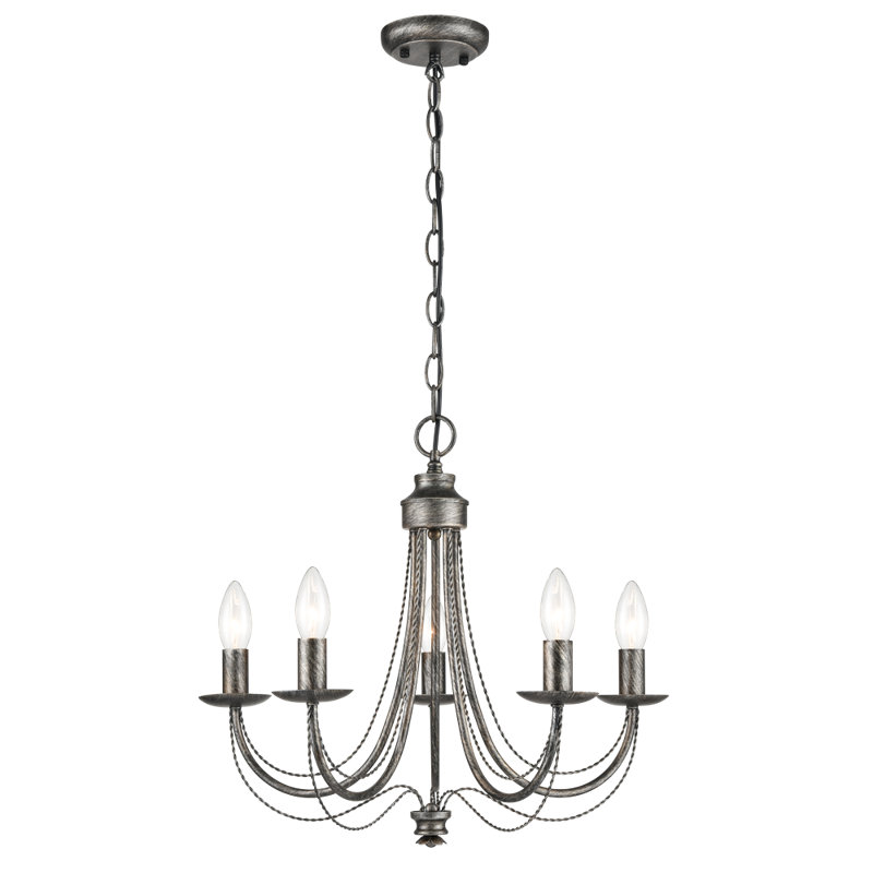 Raunds 5 - Light Silver Empire Pendant