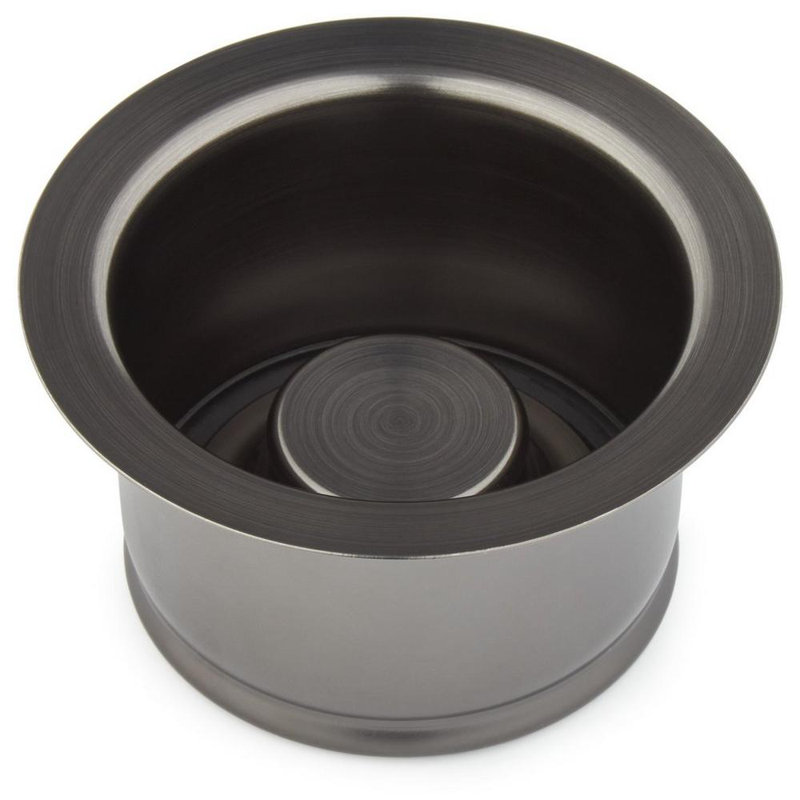 Bride et bouchon pour poubelle de cuisine 3-1 / 2 po, Bronze industriel
