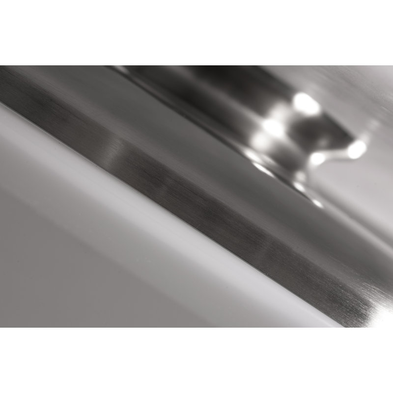 Aiyden Acrylic Flush Mount, 4.38" H x 15" W x 15" D, Satin nickel