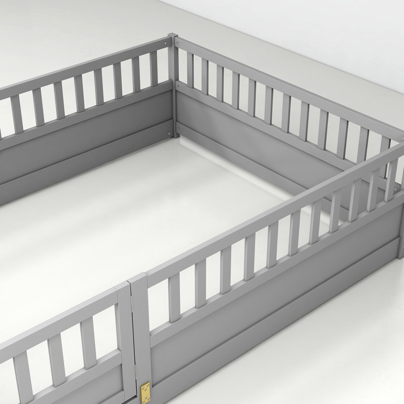 Lit double pleine grandeur, Gris, Lit double