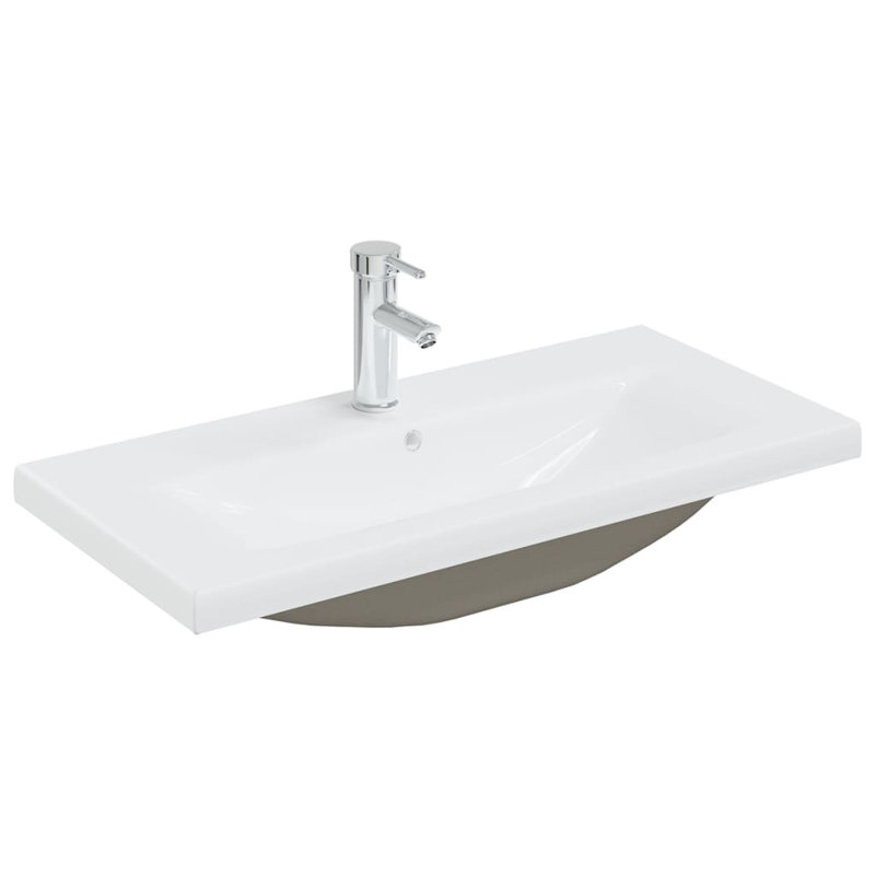 Geiss 800mm Single Bathroom Vanity with Integrated Ceramic Basin, Black