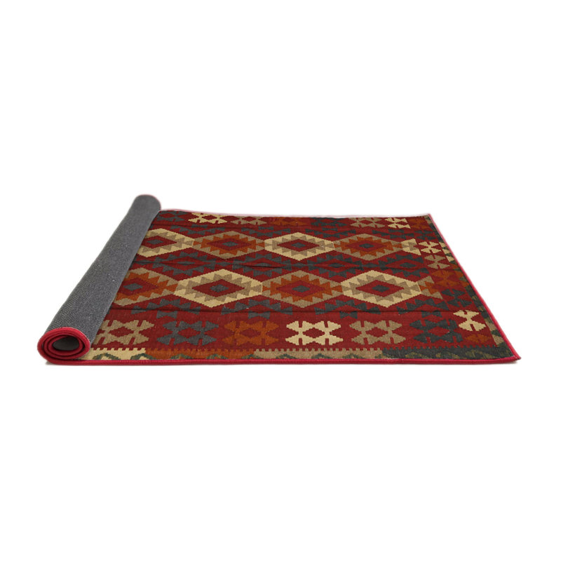 Rouge sud-ouest Yockey Tapis décoratif, Carré 7 pi