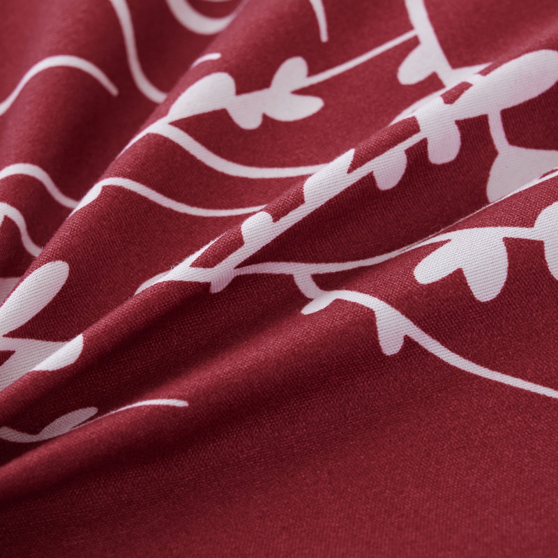 Burgundy Twin Reversible Microfiber Comforter Set