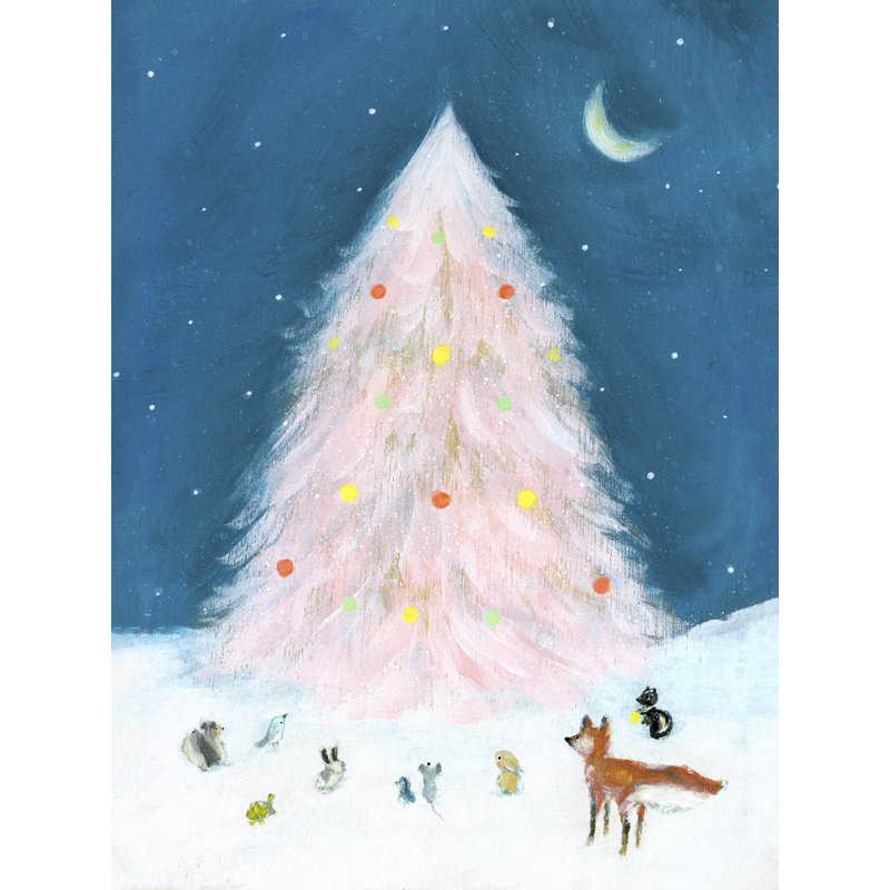 Arbre de Noël Jeannine, art sur toile, H 16 po x L 12 po x l 1,25 po