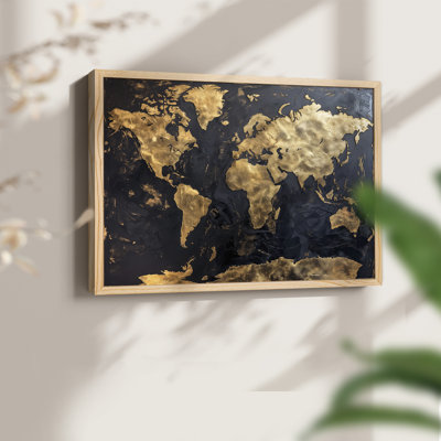 Map Series-VII -Framed Print - Restickable