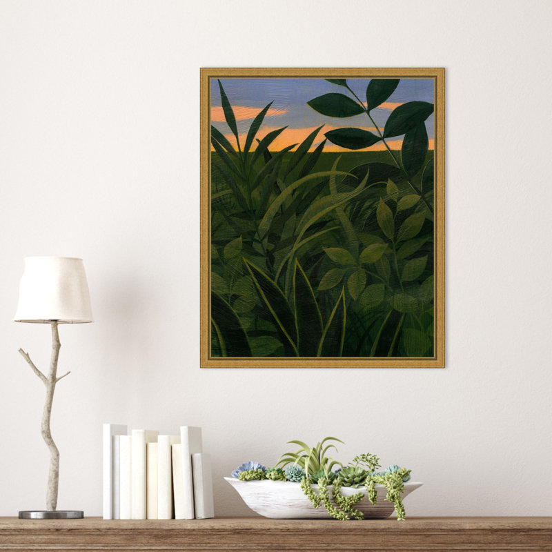 «Tropical Dusk II» par Grace Popp, reproduction d'art sur toile encadrée, H 20 po x l 16 po