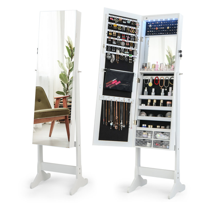 Armoire à bijoux avec miroir
