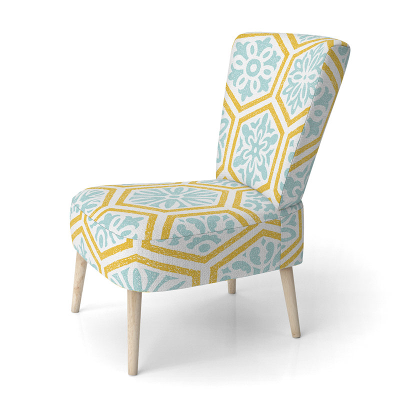 Chaise d'appoint rembourrée Tile Geometric