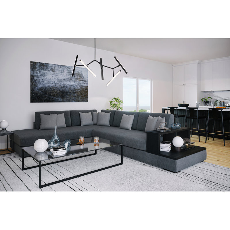Luminaire suspendu noir 5 lumières Beena