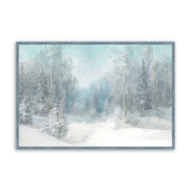 Imprimé sérénité «Snowy Woodland», Cadre électrique ciel électrique, H 25 po x l 37 po