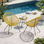 Structure en acier et chaise décorative en rotin artificiel-133236708