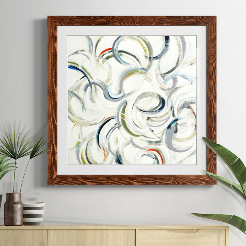 «Round We Go», reproduction d'art sur papier encadrée, Papier érable, H 31,5 po x l 31,5 po x P 1,5 po