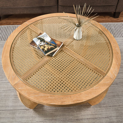 Table basse ronde en rotin Kenmure