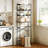 Over-The-Toilet Storage Rack with Hook 4-Tier Bathroom Organizer Shelf Over Toilet with Adjustable Shelf and Basket-831340735