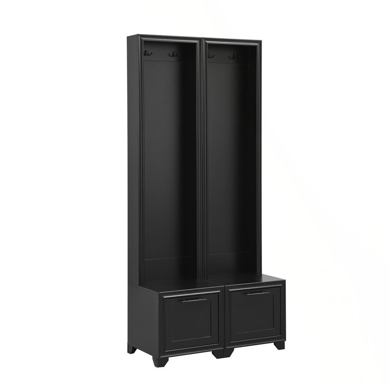 Versatile Hall Tree Set With Stylish Storage And Seating Options, Black