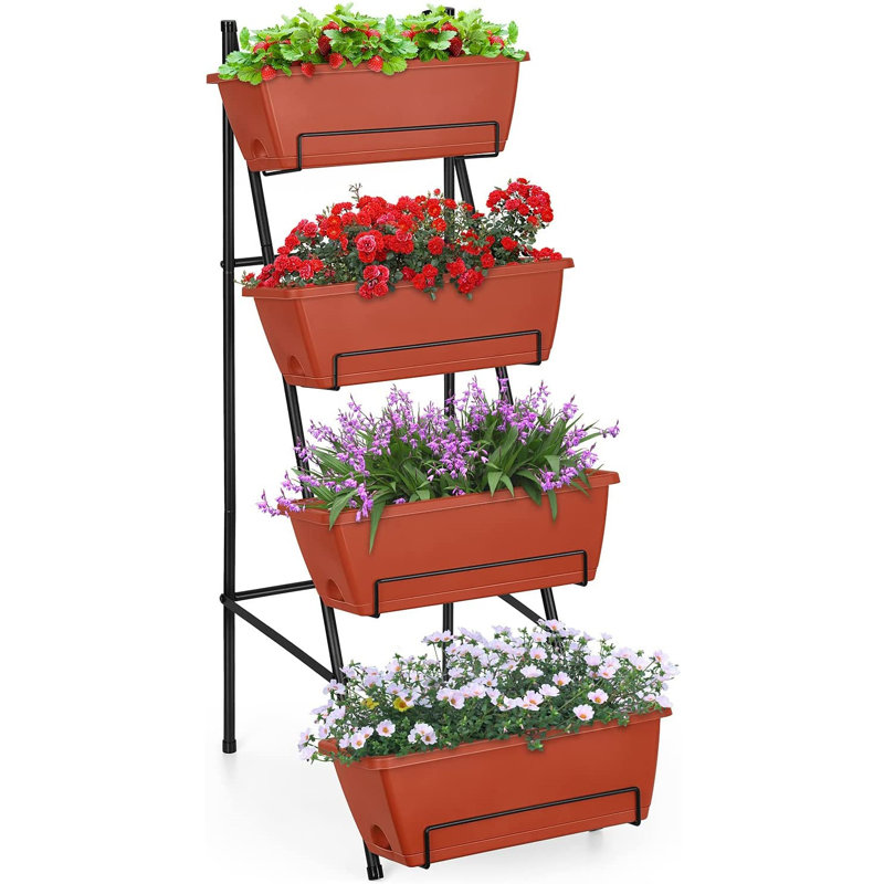Jardin vertical en plastique ABS, Rouge, H 41,5 po x l 16,8 po x P 18,3 po