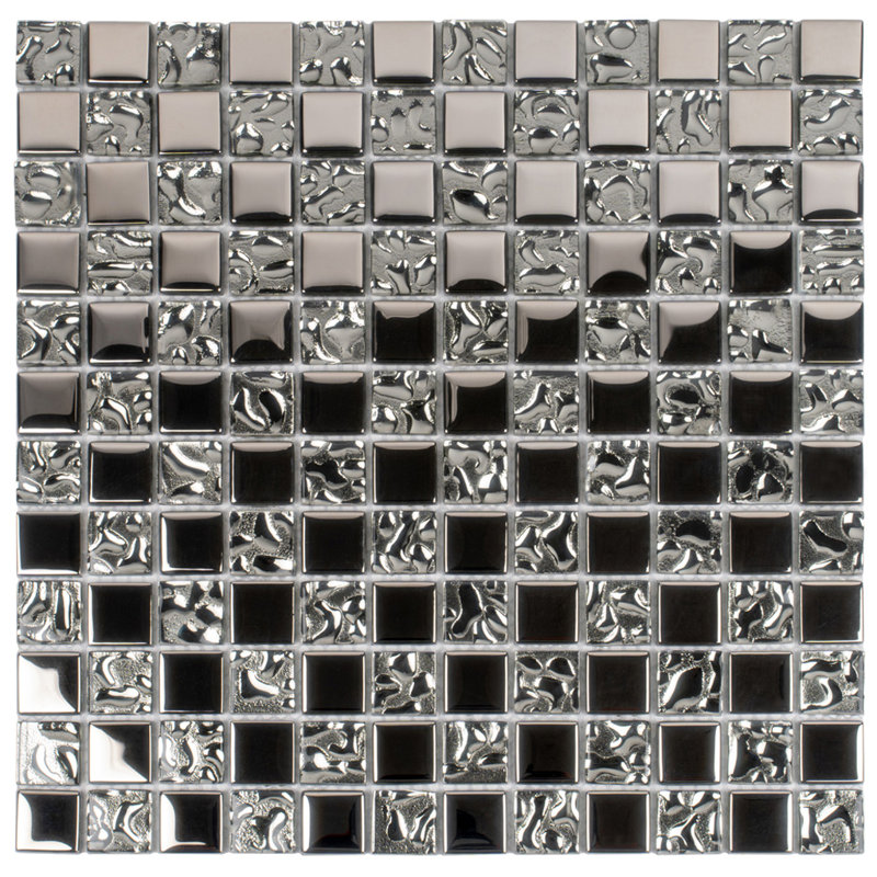11.8" X 11.8" Polished Glass Mosaic Tile