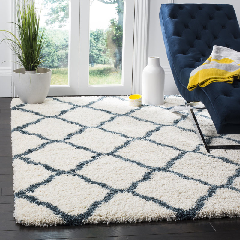 Darrold Hudson Shag Performance Geometric Rug, Rectangle 6' x 9'