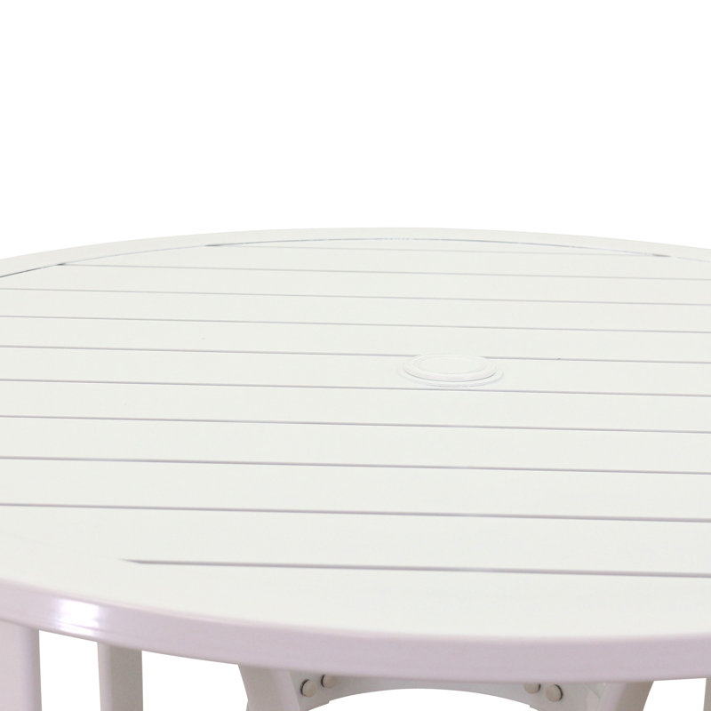 L'ensemble de salle à manger ronde à hauteur de balcon comprend une table de balcon et des tabourets pivotants, 2