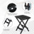 Wood Patio Folding Side Table-1422700446