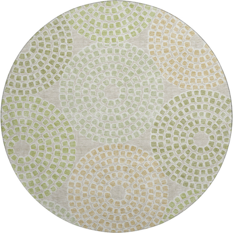 Premium Machine Washable Prisco Aloe Rug