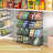 Large Size 3 Tier Stackable Can Storage Rack with Divider