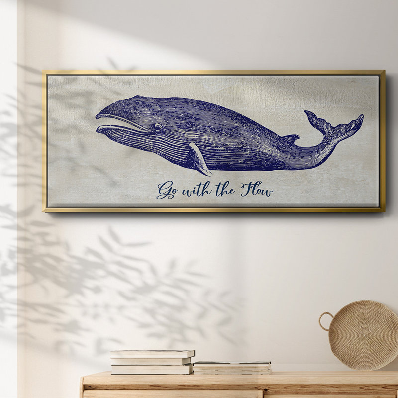 Go With The Flow- Framed Canvas