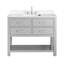 Meuble-lavabo sur pied simple 43 po avec plateau en pierre d'ingénierie Brooks-92518501-92518500