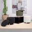 Repose-pieds rond avec rangement en tissu de forme ronde