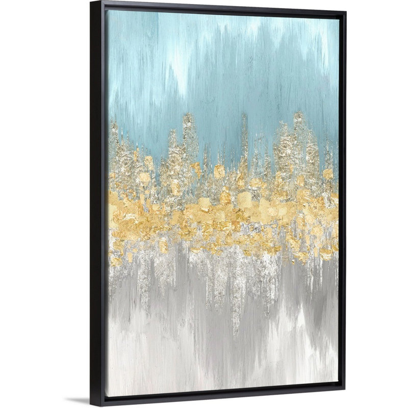 « Neutral Wave longueurs II » par Eva watts, reproduction d’art sur toile, H 50 po x l 34 po x P 1,75 po, Cadre noir