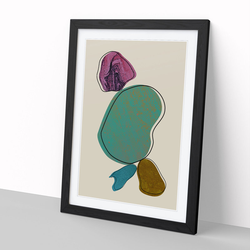 Composition 8 - Picture Frame Graphic Art, 65cm H x 48cm W x 2cm D, Black