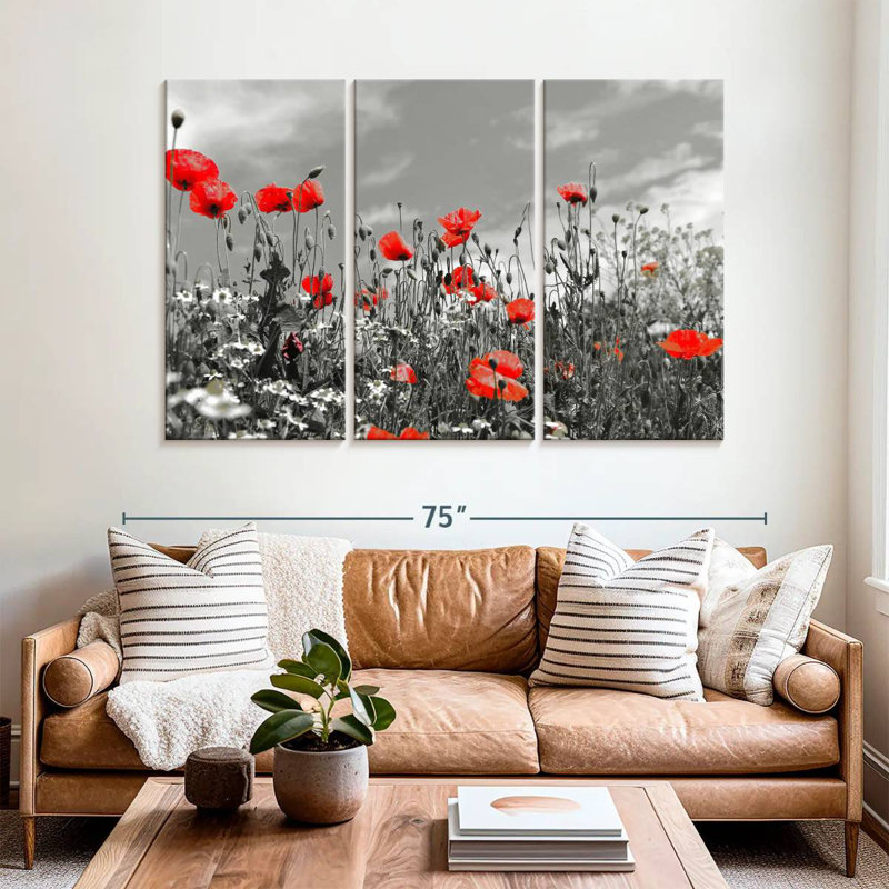 Harnek Poppy Field, 42" H x 65" W