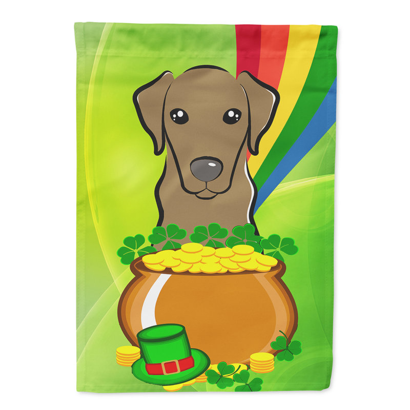 Drapeau de jardin Arella St. Patrick's, Labrador (chocolat)