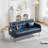 Chloe-Nicole 57" Modern Striped Pu Leather Loveseat Sofa-1472353341