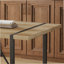 Ensemble table et chaises, table rectangulaire avec 6 chaises d'appoint rembourrées