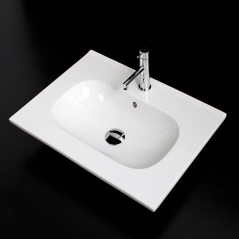 Aquatre 24'' L Bathroom Sink, One Centered Hole