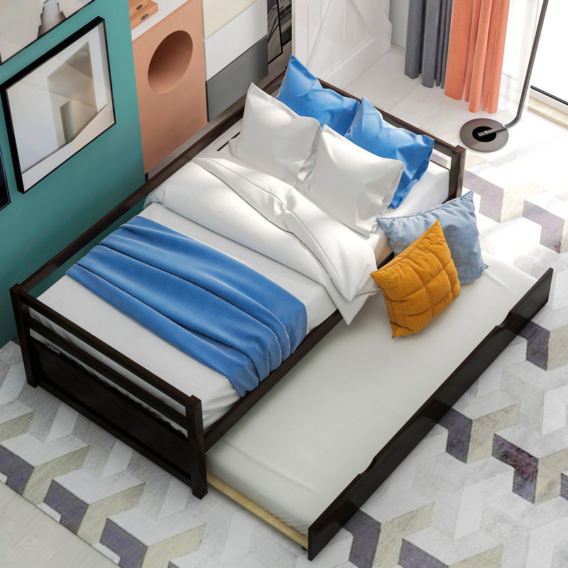 Daybed With Trundle Frame Set, Espresso
