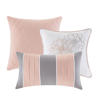 Comforter  Printed Cotton   2 Shams Decorative Pillows 15inch