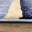 Tapis bleu / blanc à motif abstrait Kallum-1820452383