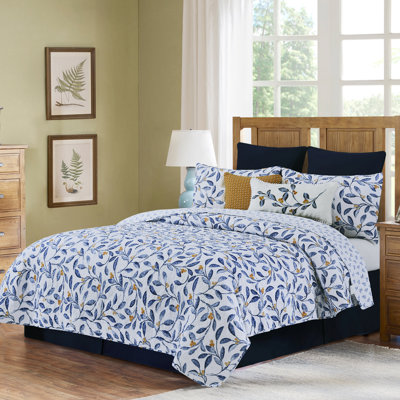 Laurelwood Flowers Full/Queen 3-Piece Quilt Bedding Set