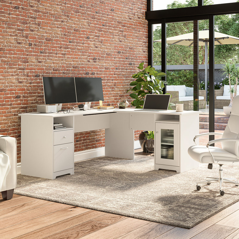 Bureau de 72 po Paelynn, Blanc, H 30 po x l 71,69 po x P 68,5 po
