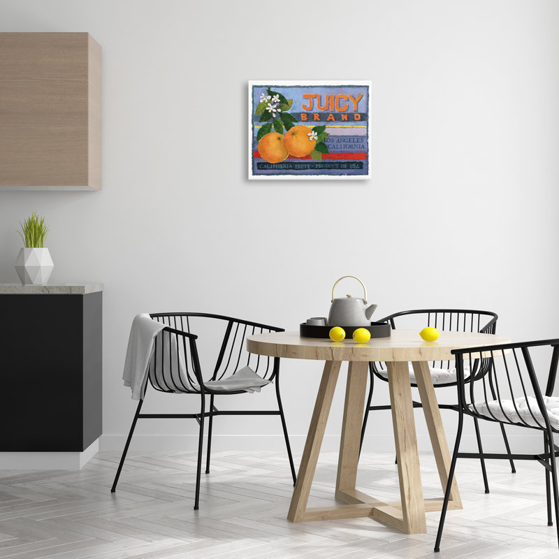 Art mural sur toile, oranges juteuses par Nancy Overton, H 16 po x l 20 po