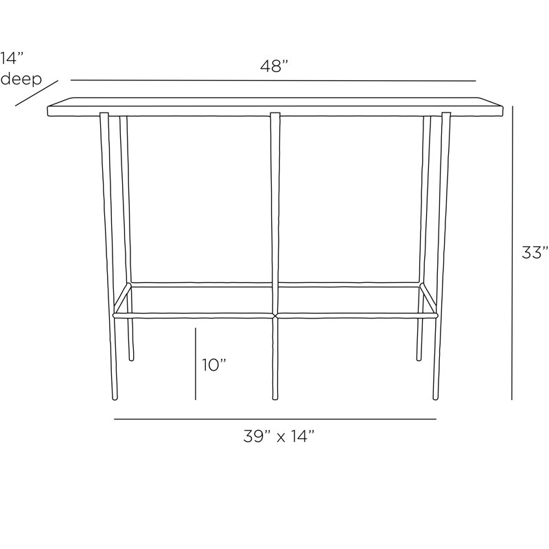 Barbana 48'' W Solid Wood Console Table