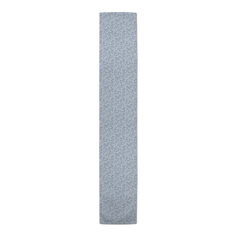 Foor Rectangular Floral Table Runner, 72" x 16", Blue