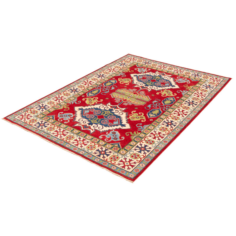 Tapis unique en laine noué à la main 6 pi 8 po x 9 pi 10 po nouvel âge Moraima