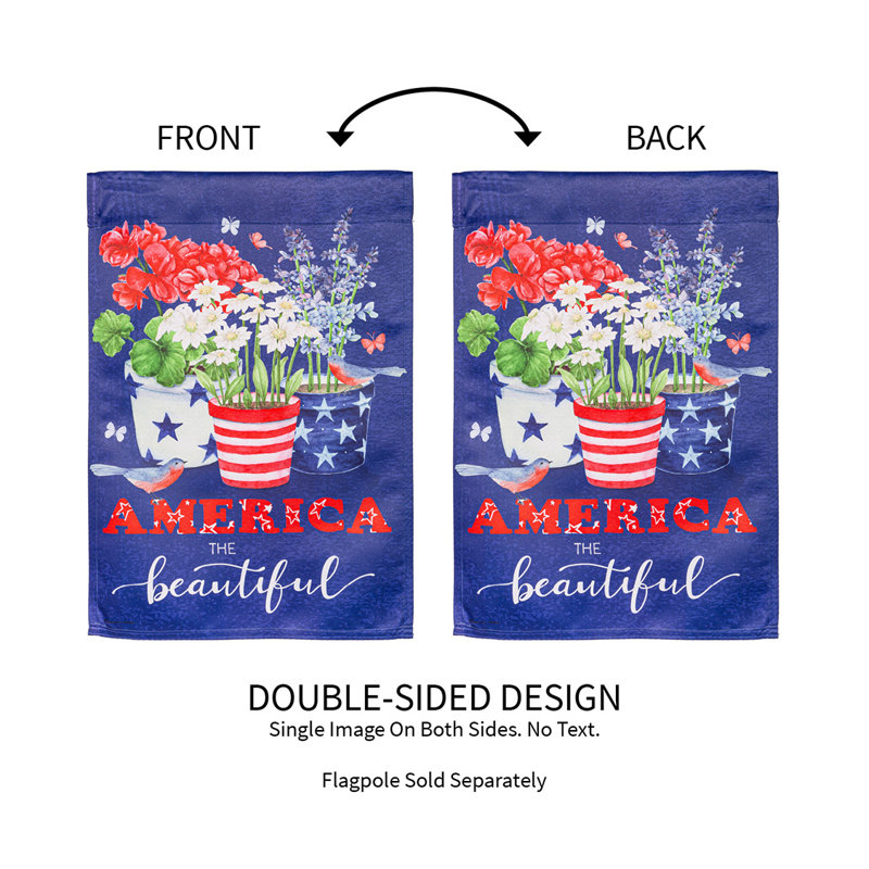 Drapeau de jardin America the Beautiful Suede