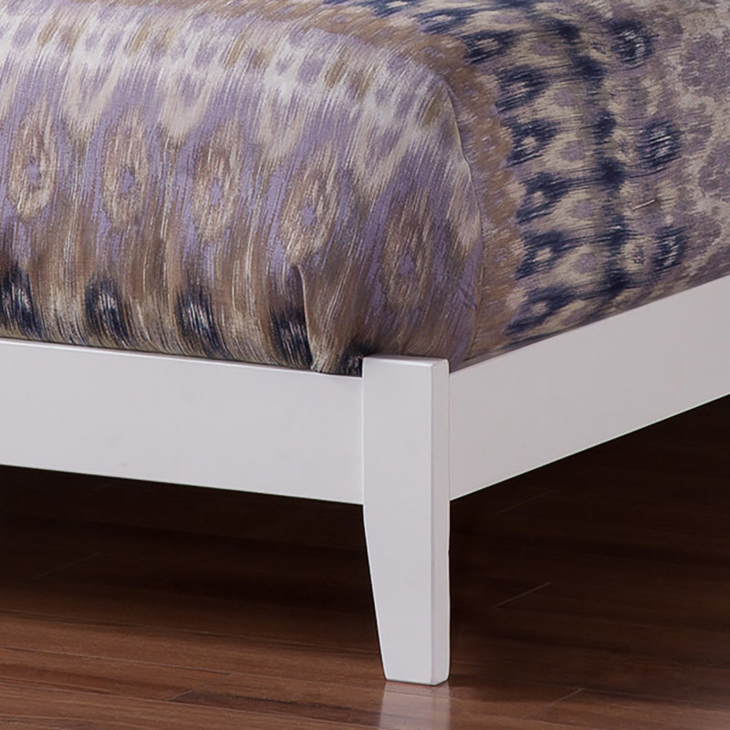 Lit plateforme Madison, Double, Blanc
