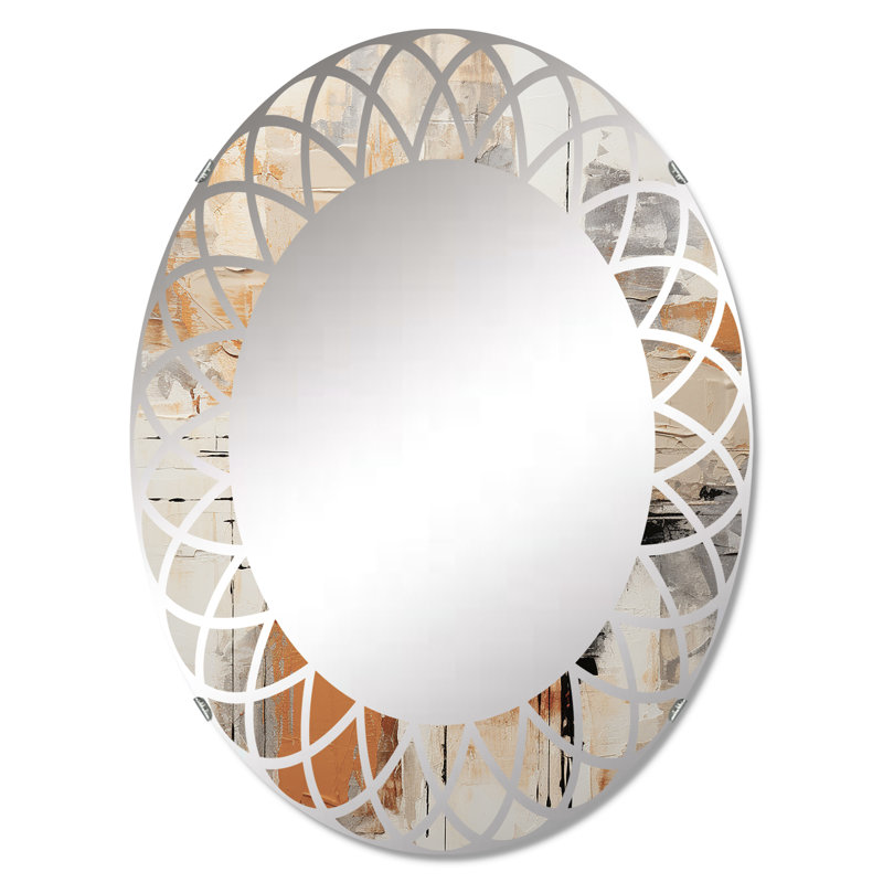 Zhani - Miroir mural moderne ovale, 30 po x 20 po