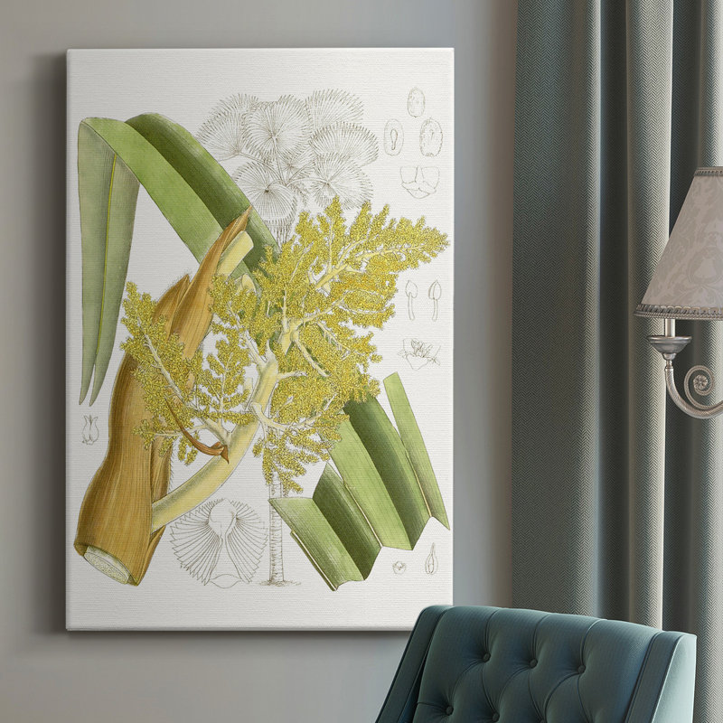 Palmier V - impression sur toile tendue, H 18 po x l 12 po x P 1 po