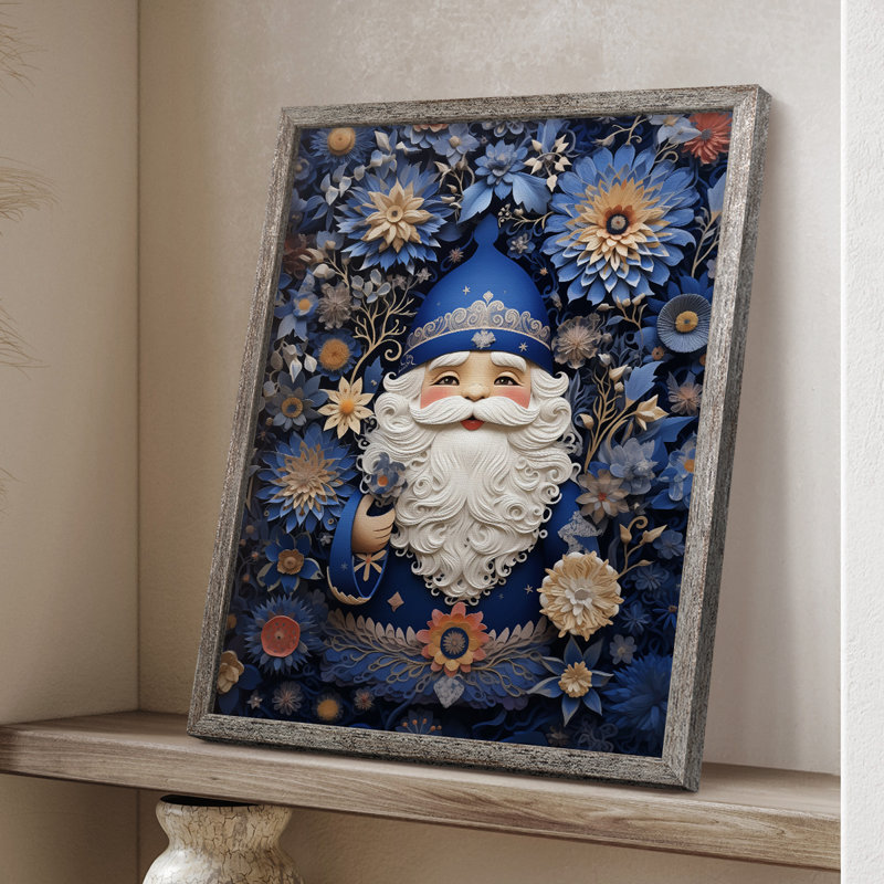 «Christmas Holiday Art» DCLIV, reproduction d'art encadrée - bois massif, H 11 po x l 9 po